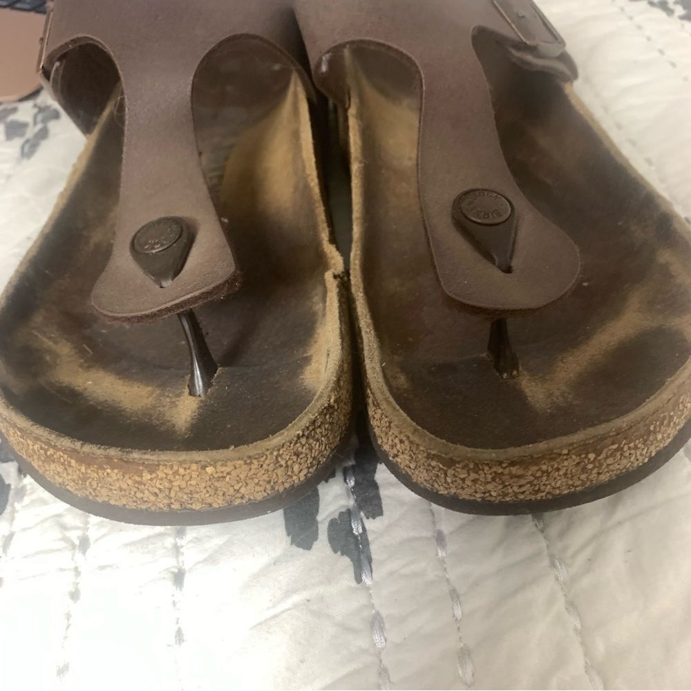Birkenstock Gizeh Thong Sandals Sz 39 (US Women’s Size 8-8.5) Brown - Picture 2 of 11